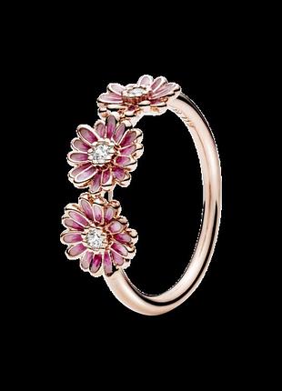 Срібна каблучка pandora "рожеві маргаритки" 188792c01 54