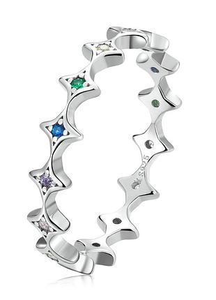 Серебряное кольцо с кубическим цирконием 077-10873