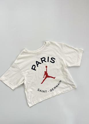 Дитяча футболка кроп-топ jordan x psg (оригінал)