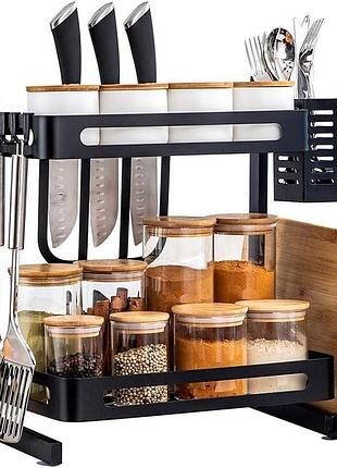 Стеллаж кухонный сушилка для посуды металл двухуровневый - 2 level multifunction storage rack