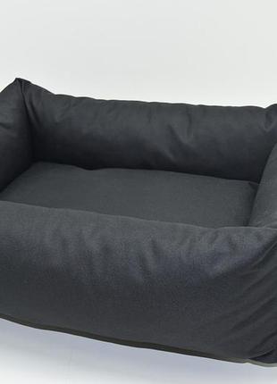 Лежак для собак шик черный №5-80x120х23