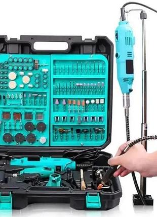 Гравер електричний + гравівер mini 12 v 135 w domotec (350 деталей)
