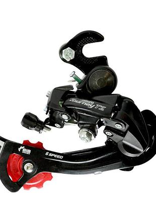Перемикач задн. 7 max-28t под крюк shimano rd-tz500в черный средняя лапка