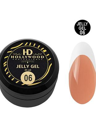 Гель желе jelly gel 06 карамельний нюд hd hollywood 25мл