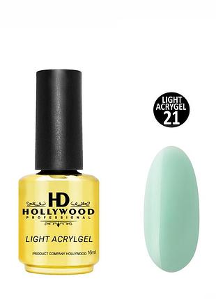 Рідкий акригель light acrygel 21 м'ята hd hollywood
