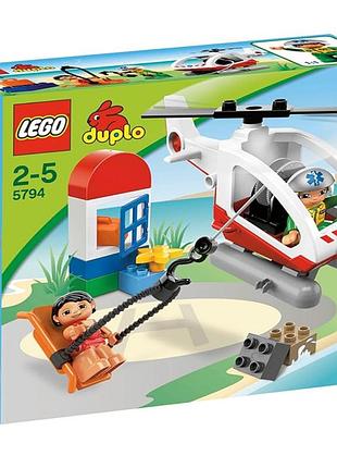 Конструктор lego duplo 5794 вертолет скорой помощи, 18 деталей, 2 фигурки, от 2 лет