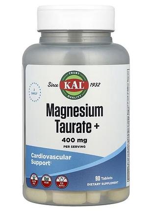 Таурат магния, 400 мг, magnesium taurate+, kal, 90 таблеток