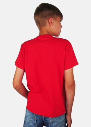 Дитяча футболка червона базова бавовняна valueweight kids fruit of the loom 140, 100% бавовна