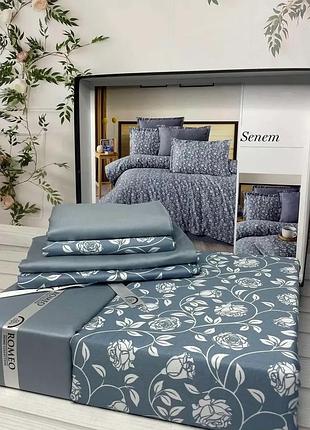 Постельное белье сатиновое romeo home евро размер 200 на 220 см senem