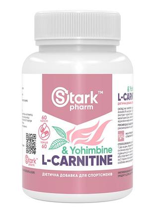 Сочетание l-карнитина и йохимбе stark l-carnitine & yohimbe - 60 капсул для похудения