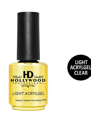 Рідкий акригель light acrygel прозорий clear hd hollywood