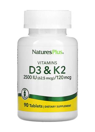 Вітамін d3 k2 2500 iu/120мкг vit d3 k2 2500 iu/120 mcg - 90 tabs для підтримки кісткової системи