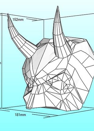 Шлем helmet дьявол devil маска mask конструктор из картона papercraft паперкрафт игровой персонаж