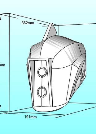 Шлем warhammer тау воин огня helmet конструктор из картона papercraft паперкрафт игровой персонаж