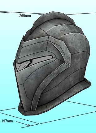 Шлем серого стража grey warden helmet конструктор из картона papercraft паперкрафт игровой персонаж