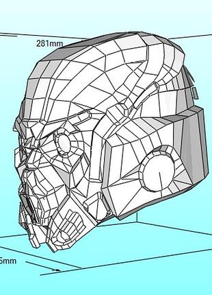 Шлем assault helmet killzone: shadow fall конструктор из картона papercraft паперкрафт игровой персонаж 3