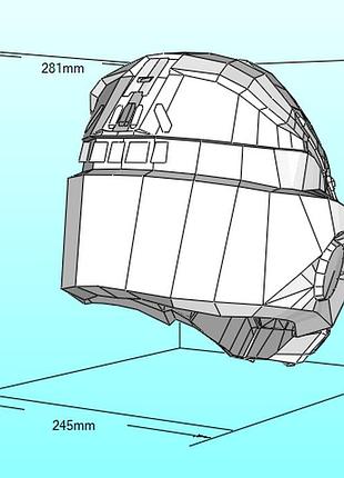 Шлем assault helmet killzone: shadow fall конструктор из картона papercraft паперкрафт игровой персонаж 6