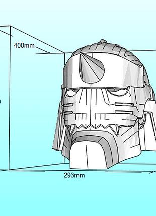 Шлем элрика elrik helmet fullmetal alchemist конструктор из картона papercraft паперкрафт игровой персонаж