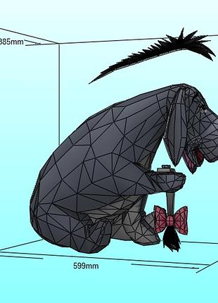 Eeyore character hero 3d фигура арт. 600.39 ослик иа персонаж герой паперкрафт papercraft disney дисней