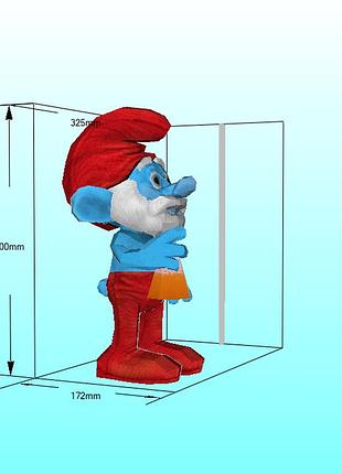 Paperkhan конструктор з картону папа смурфіки смурфік смурф штрумф штрумпфи smurfs schtroumpfs паперкрафт papercraft 3d