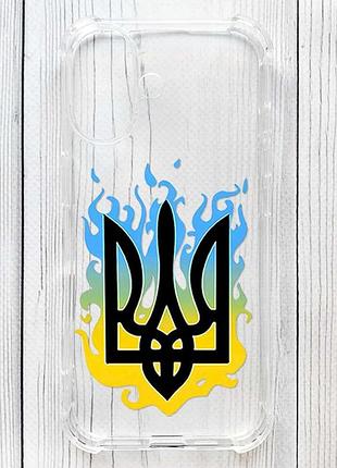 Чохол з потовщеними кутами на iphone 17 тризуб полум'я (принт 257)
