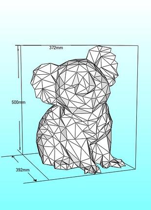 Paperkhan конструктор из картона коала оригами papercraft 3d фигура развивающий набор антистресс