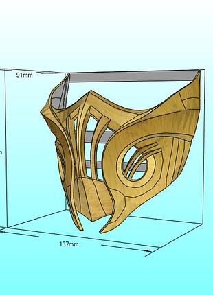 Шлем helmet hellfire hasashi хасаші маска mask конструктор з картону паперкрафт papercraft ігровий персонаж пазл 3д фігура