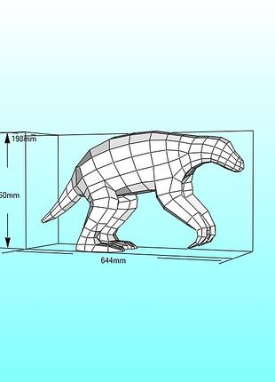 Paperkhan конструктор из картона ленивец оригами papercraft 3d фигура развивающий набор антистресс