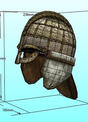 Шлем вальсгард valsgarde guards helmet конструктор из картона papercraft паперкрафт игровой персонаж