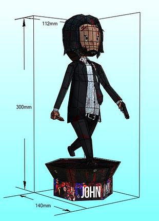 Paperkhan john wick character hero 3d фигура арт. 300.4.96 джон уик персонаж герой паперкрафт disney дисней