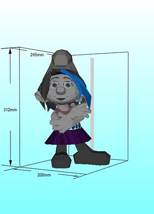 Paperkhan конструктор из картона заноза смурфики смурфик смурф штрумф штрумпфы smurfs schtroumpfs паперкрафт papercraft 3d