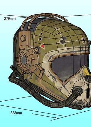 Шлем летный flight helmet fallout 4 конструктор из картона papercraft паперкрафт игровой персонаж