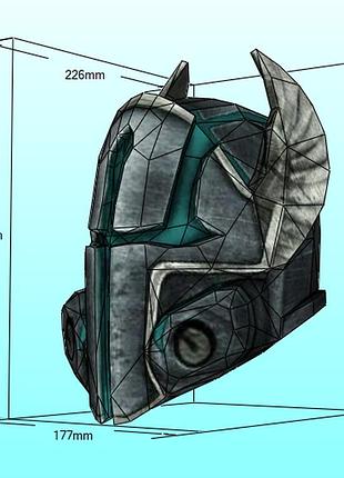 Шлем cyan helmet hellgate: london конструктор из картона papercraft паперкрафт игровой персонаж