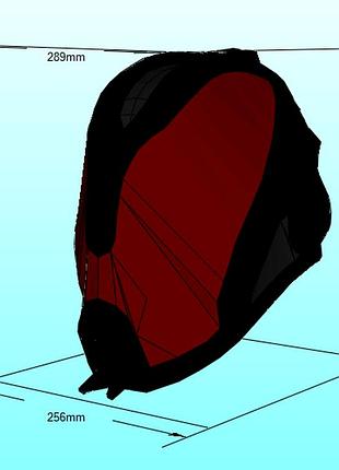 Шлем красного отряда red squad helmet конструктор из картона papercraft паперкрафт игровой персонаж