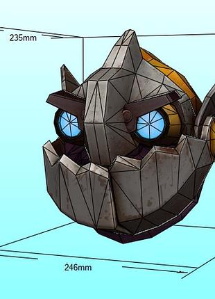 Шлем клокверка clockwerk helmet dota 2 конструктор из картона papercraft паперкрафт игровой персонаж