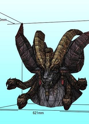Шлем бафомет baphomet helmet конструктор из картона papercraft паперкрафт игровой персонаж