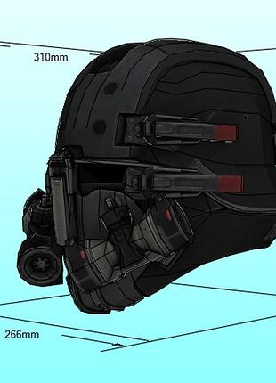 Шлем штурмовика riot guard helmet wolfenstein конструктор из картона papercraft паперкрафт игровой персонаж