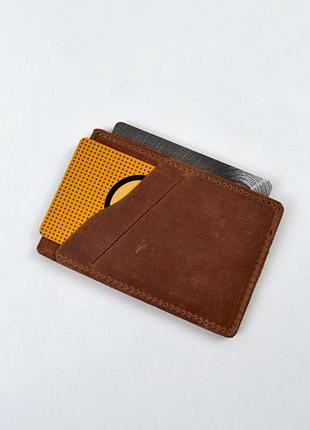 Холдер для карточек кожа коричневый