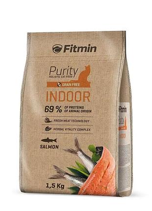 Корм для домашніх котів fitmin cat purity indoor 1,5 кг