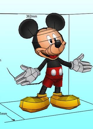 Paperkhan mickey mouse character hero 3d фигура арт. 400.100.86 микки маус персонаж герой паперкрафт дисней