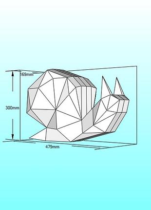 Paperkhan конструктор из картона улитка оригами papercraft 3d фигура развивающий набор антистресс