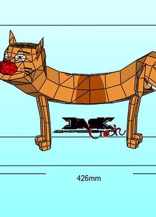 Paperkhan cat dog character hero 3d фигура арт. 250.10 кот пёс персонаж герой паперкрафт disney дисней