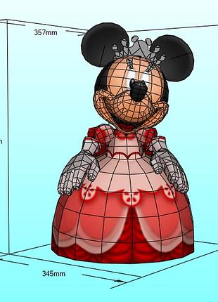 Paperkhan mini mouse character hero 3d фигура арт. 500.35 мини маус персонаж герой паперкрафт дисней