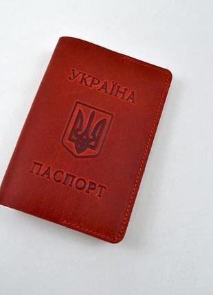 Обложка для паспорта крейзи красный
