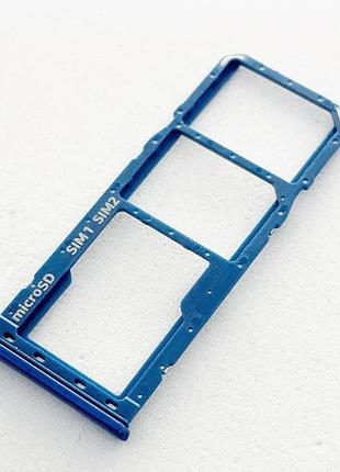 Лоток sim card + microsd card samsung m305f galaxy m30 blue
