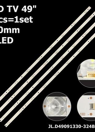 Led підсвітка tv 49" ac490dgg-sljm2 hc490dgg-sltl7 hc490dgg-sltl7 jl.d49091330-324bs-m boei490wq1 4шт.