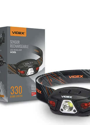 Налобный светодиодный фонарик videx vlf-h015 330lm 5000k