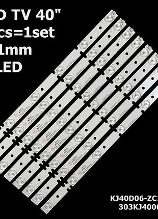 Підсвітка kj40d06-zc14f-01 kj40d06-zc14-01 led42hd330d 303kj400032 tv 42" inch 6-led 371mm 8шт.