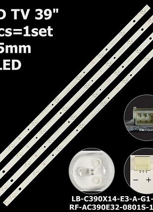 Led підсвітка tv 39" lb-c390x14-e3-a-g1-rf1 rf-ac390e32-0801s-11 a4 4шт.