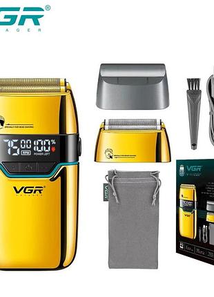 Электробритва vgr v-350 золотой modern home style